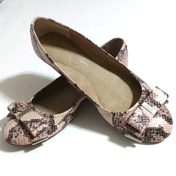 JESSICA SIMPSON ANIMAL PRINT BALLERINA FLATS SiZE 7 - Picture 6 of 10